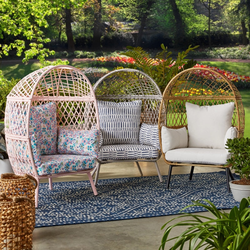 Home Outdoor Wicker Stationary Egg Chair