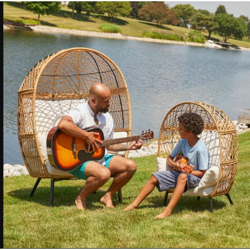 Home Outdoor Wicker Stationary Egg Chair