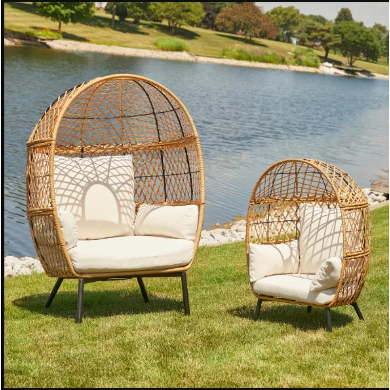 Home Outdoor Wicker Stationary Egg Chair